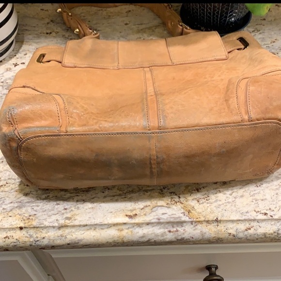 CC SKYE ✨ Tan Leather Studded Saddle Satchel Bag PRICE DROP - Picture 11 of 11